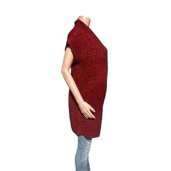 Pulp short sleeve open front cardigan pomegranate sweater M - Picture 5 of 6